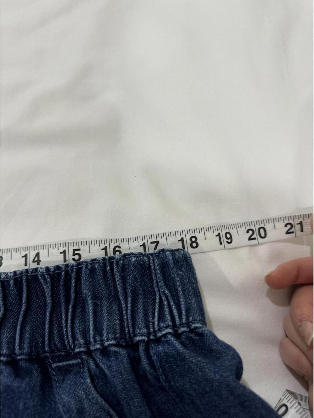Gap High Rise Elastic Denim Utility Shorts Dark Wash XL 4" - Picture 7 of 9